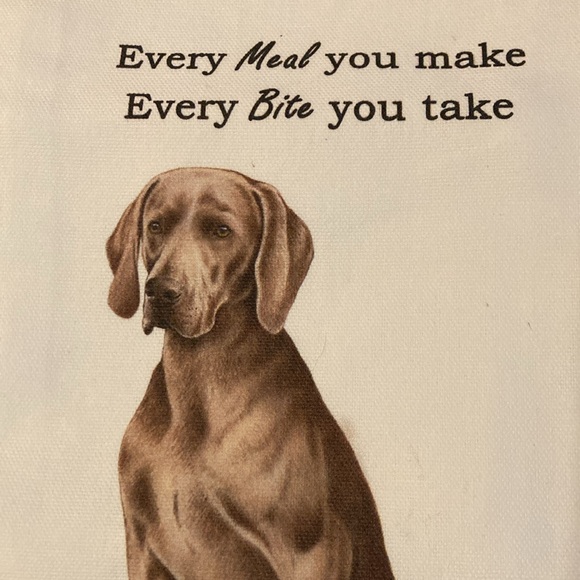 NWT Weimaraner Print Cotton Kitchen Towel - Picture 2 of 7